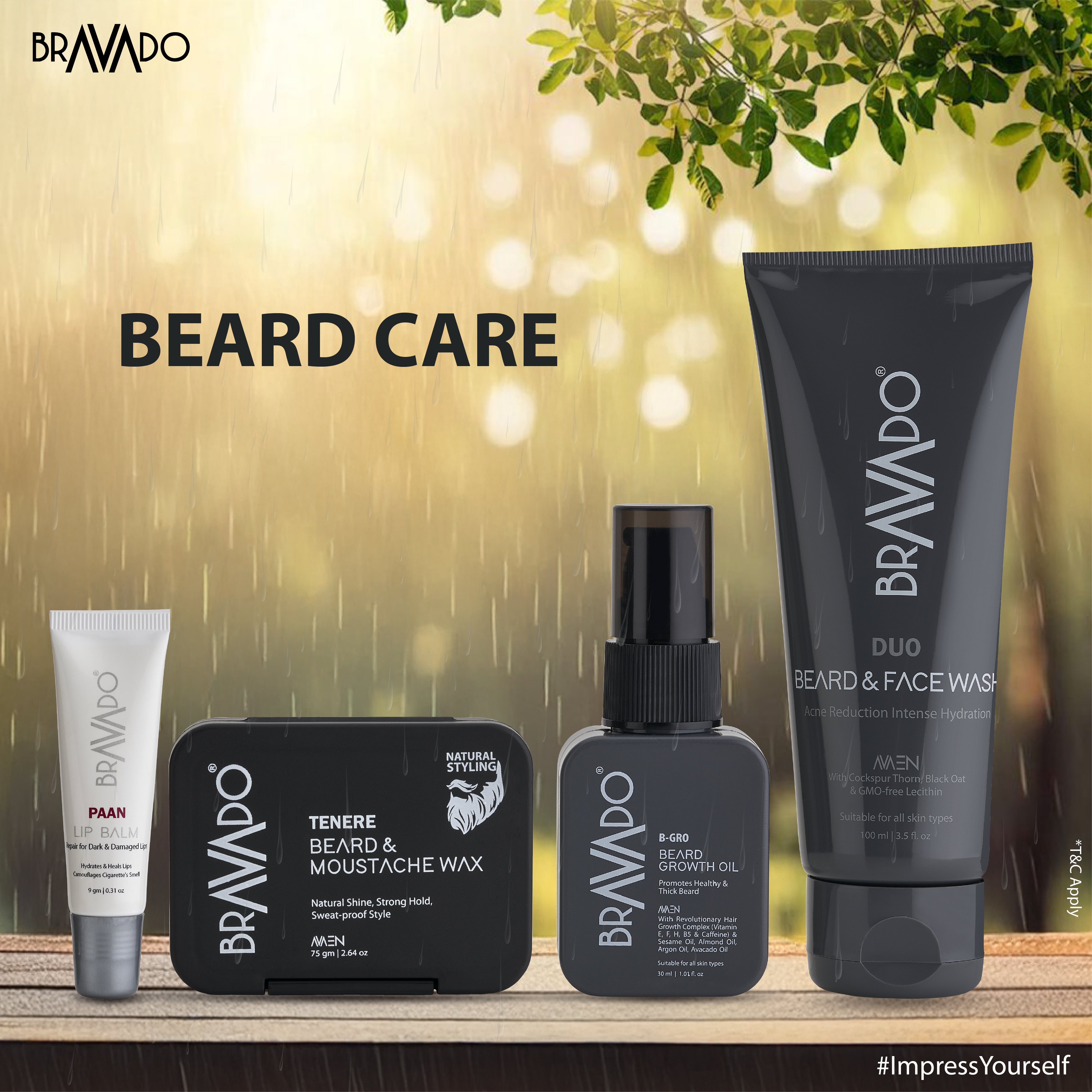 Bravado Beard Care Kit For Men | Grooming Pack